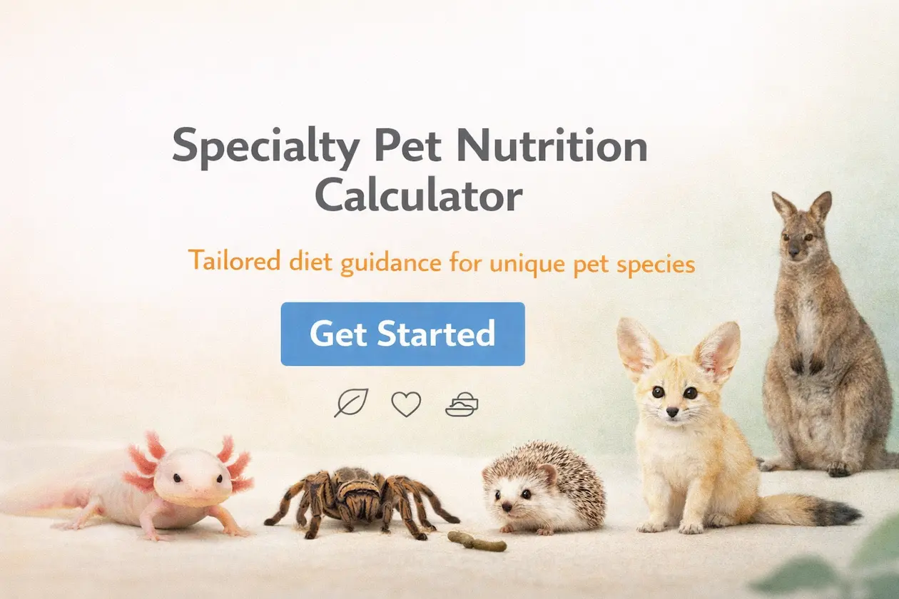 Exotic pet nutrition calculator hero image